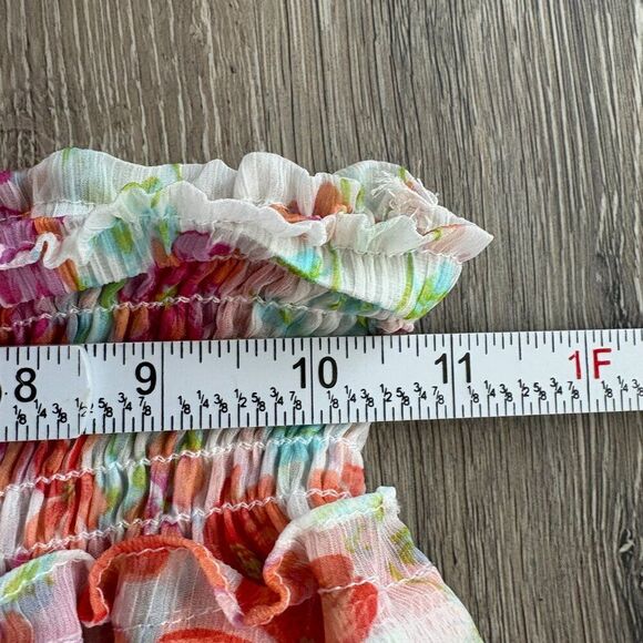 MISA Los Angeles Floral Tiered Maxi Skirt S Boho Smocked Waist Flowy Resort Vaca - Picture 5 of 11